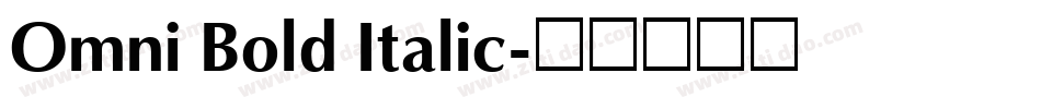 Omni Bold Italic字体转换